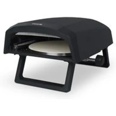 H.Koenig GINO640 Horno de Pizza a Gas con Superficie Giratoria 32cm Negro