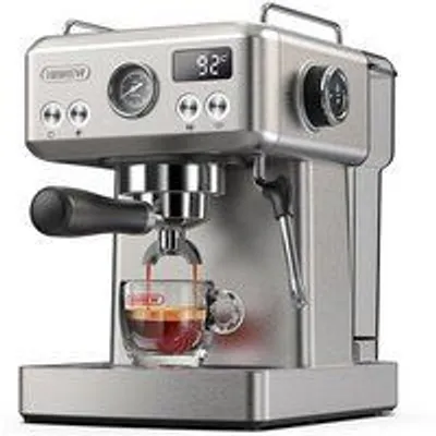 HiBREW H10A Cafetera Semiautomática Espumador de Leche Plata