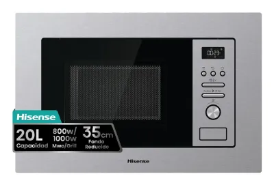 Hisense BIM320G41X microondas Acero inoxidable Microondas combinado Integrado 20 L 800 W
