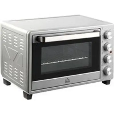Homcom Mini Horno Eléctrico 32l 1600w 52,2x38,1x33,5 Cm Plata