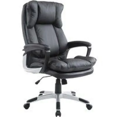 HomCom Silla de Oficina Negra