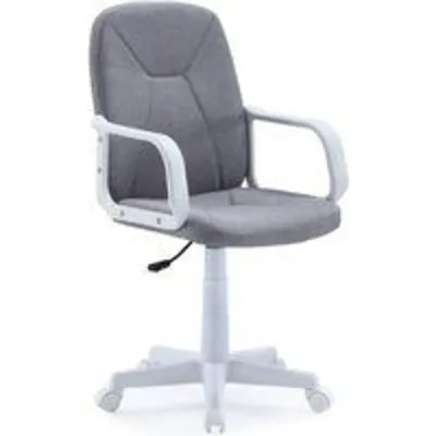 Home Heavenly Genet Silla de Escritorio con Altura Regulable Polipiel Gris Claro