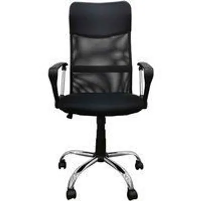 Home Heavenly Jasper Silla de Escritorio Respaldo Transpirable Asiento Giratorio Negro