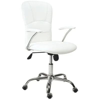 Home Heavenly Magic Silla de Oficina con Reposabrazos Acolchados Y Respaldo Alto Blanco