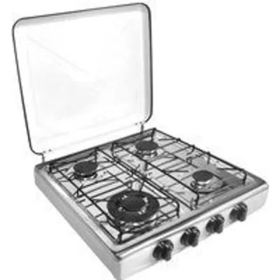 Hornillo a gas Vitrokitchen 452BB 4 quemadores encimera acero inoxidable blanco