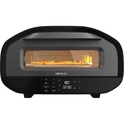 Horno eléctrico Cecotec Pizza&Co Tifosi 12L Negro con control digital y piedra para pizza