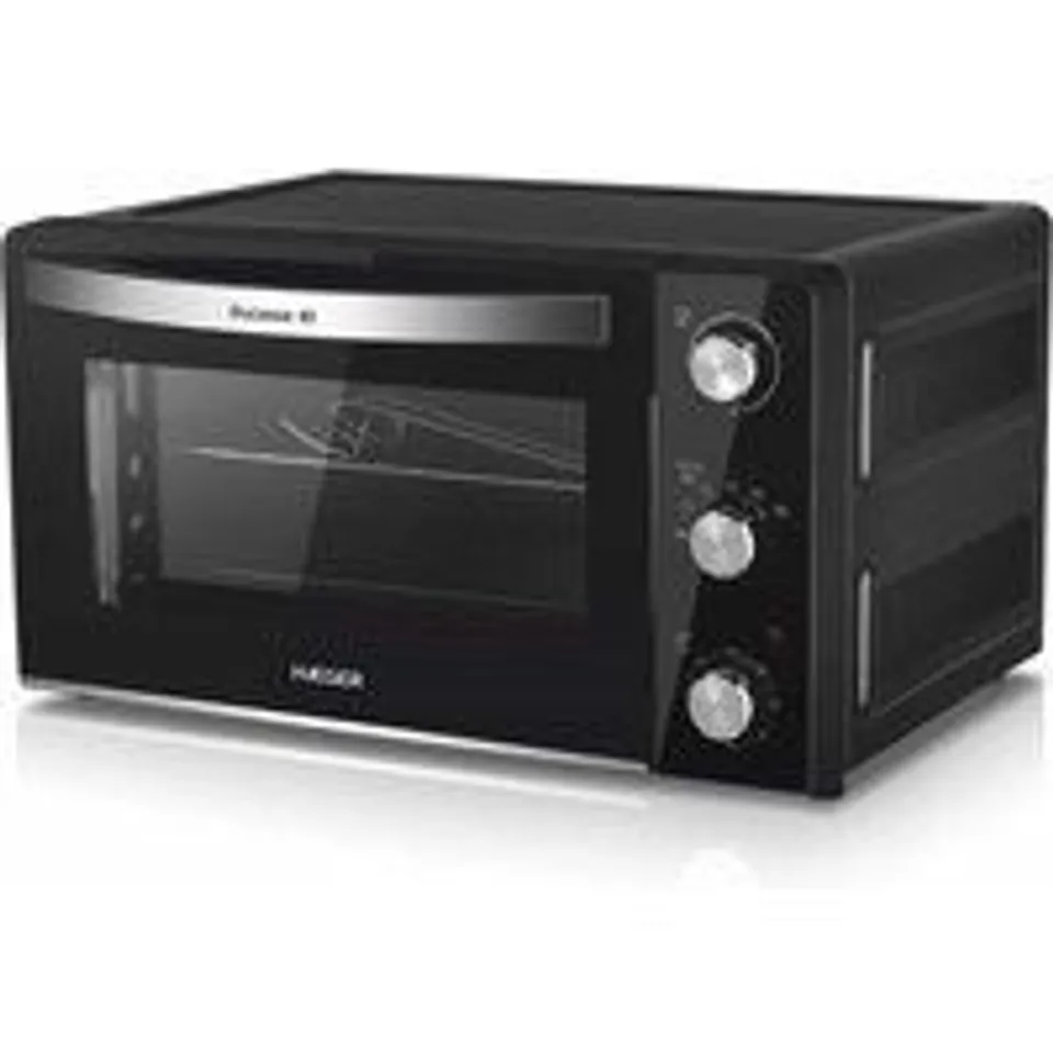 Horno eléctrico Haeger 45L Negro con convección y temporizador mecánico
