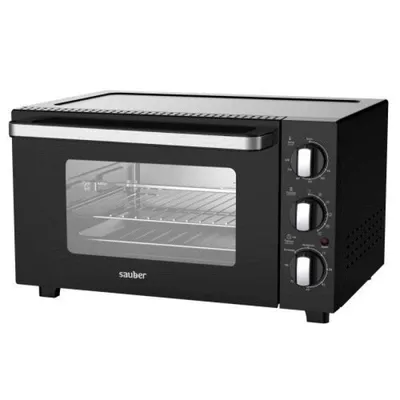 Horno eléctrico Sauber Serie 5-1500 30 litros Negro con convección y rustidor