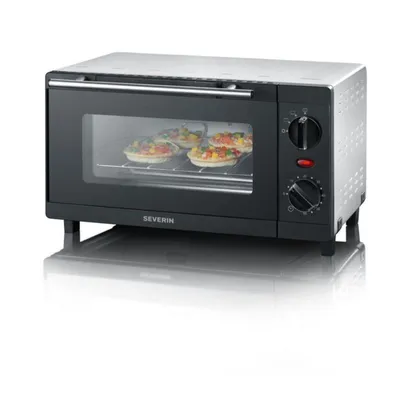 Horno eléctrico Severin TO 2052 9 L Negro compacto con temporizador y grill