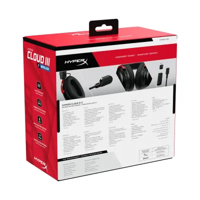 HyperX Auriculares gaming inalámbricos Cloud III S negros-rojos