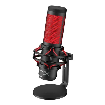 HyperX QuadCast Micrófono de superficie para mesa Negro Rojo