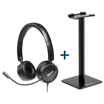 iggual SA22 Kit auriculares Dual Tech con soporte
