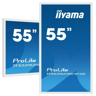iiyama ProLite TF5539UHSC-W1AG pantalla para PC 139,7 cm (55") 3840 x 2160 Pixeles 4K Ultra HD LED Pantalla táctil Multi-usuario Blanco
