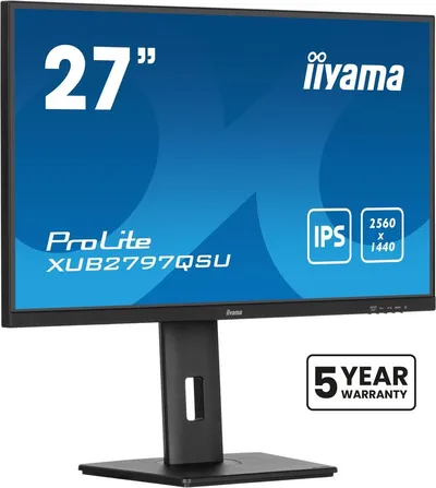 iiyama ProLite XUB2797QSU-B2 pantalla para PC 68,6 cm (27") 2560 x 1440 Pixeles Quad HD LED Negro
