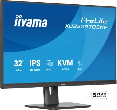 iiyama ProLite XUB3297QSNP-B1 pantalla para PC 81,3 cm (32") 2560 x 1440 Pixeles 4K Ultra HD LED Negro