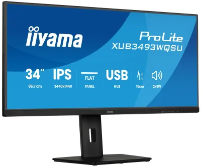 iiyama ProLite XUB3493WQSU-B6 pantalla para PC 86,4 cm (34") 3440 x 1440 Pixeles UltraWide Quad HD LED Negro
