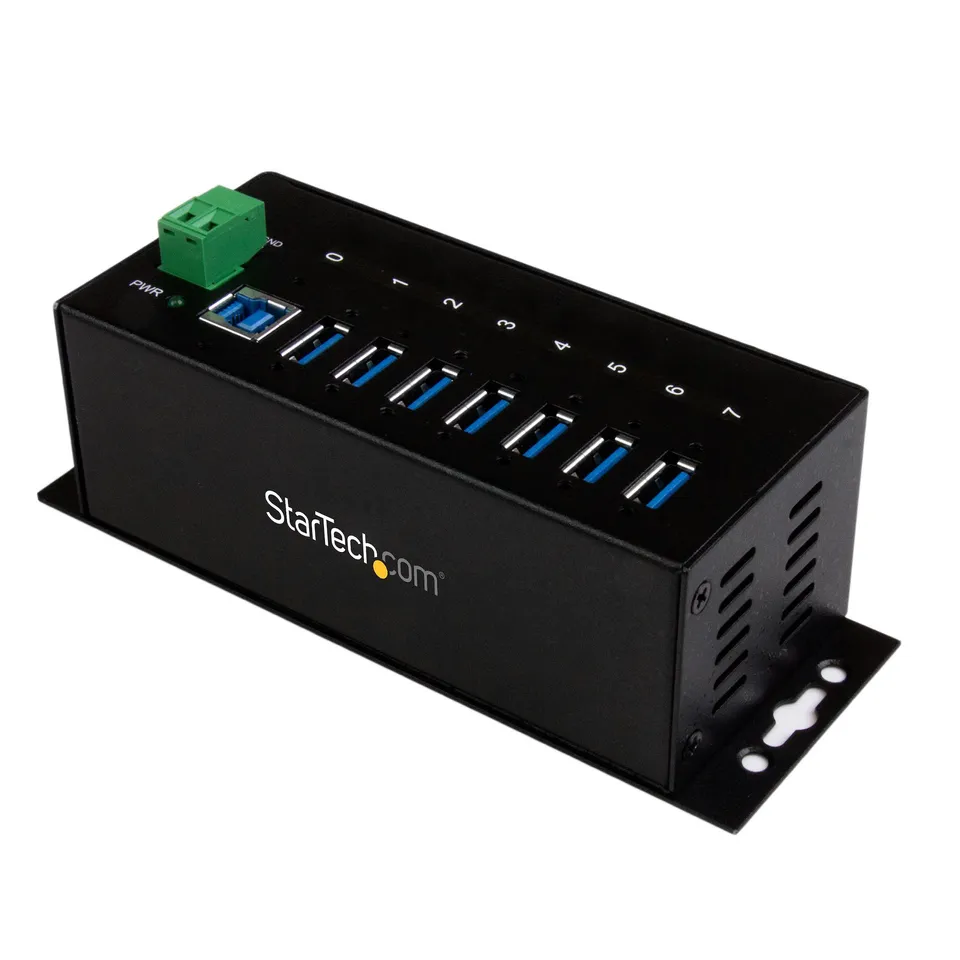 StarTech.com Hub USB 3.0 de 7 Puertos Metal con Protección ESD y Pico 350W