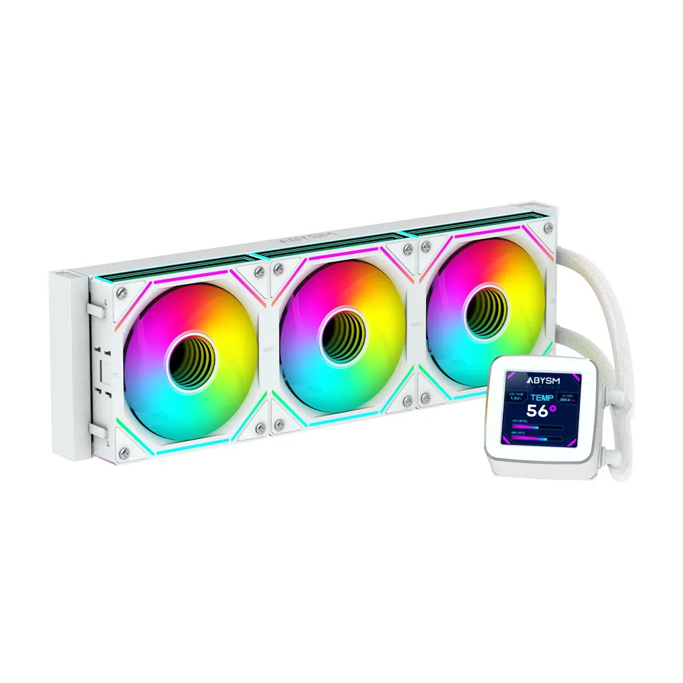 ABYSM Oceanic LCD 360 ARGB Refrigeración líquida todo en uno 12 cm Blanco