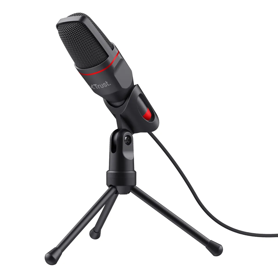 Trust GXT 212 Micrófono para PC Negro Rojo