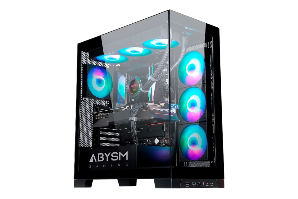 ABYSM Danube Sava H500 Escritorio Negro Transparente