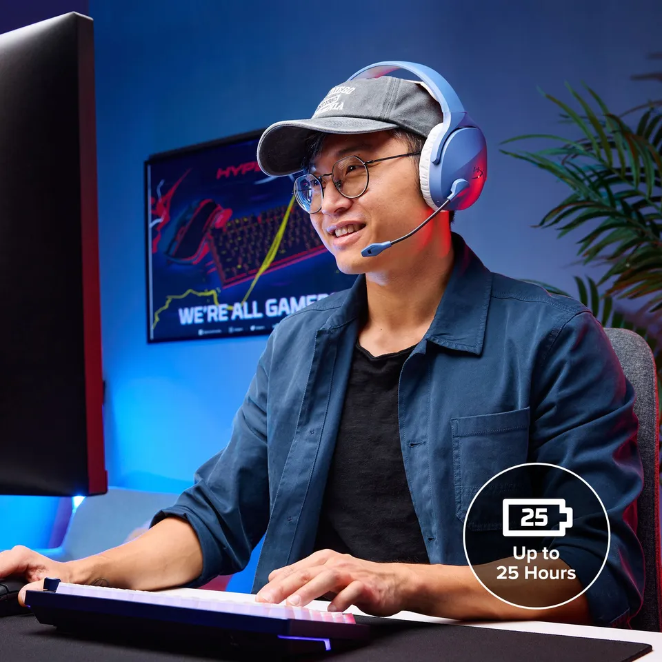 HyperX Cloud Jet Auriculares Gaming Inalámbricos Azul Claro