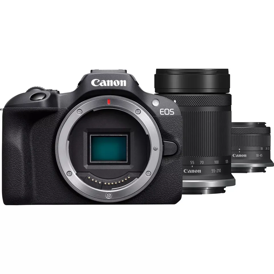Canon EOS R100 24.1MP Kit RF-S 18-45mm & 55-200mm Negro