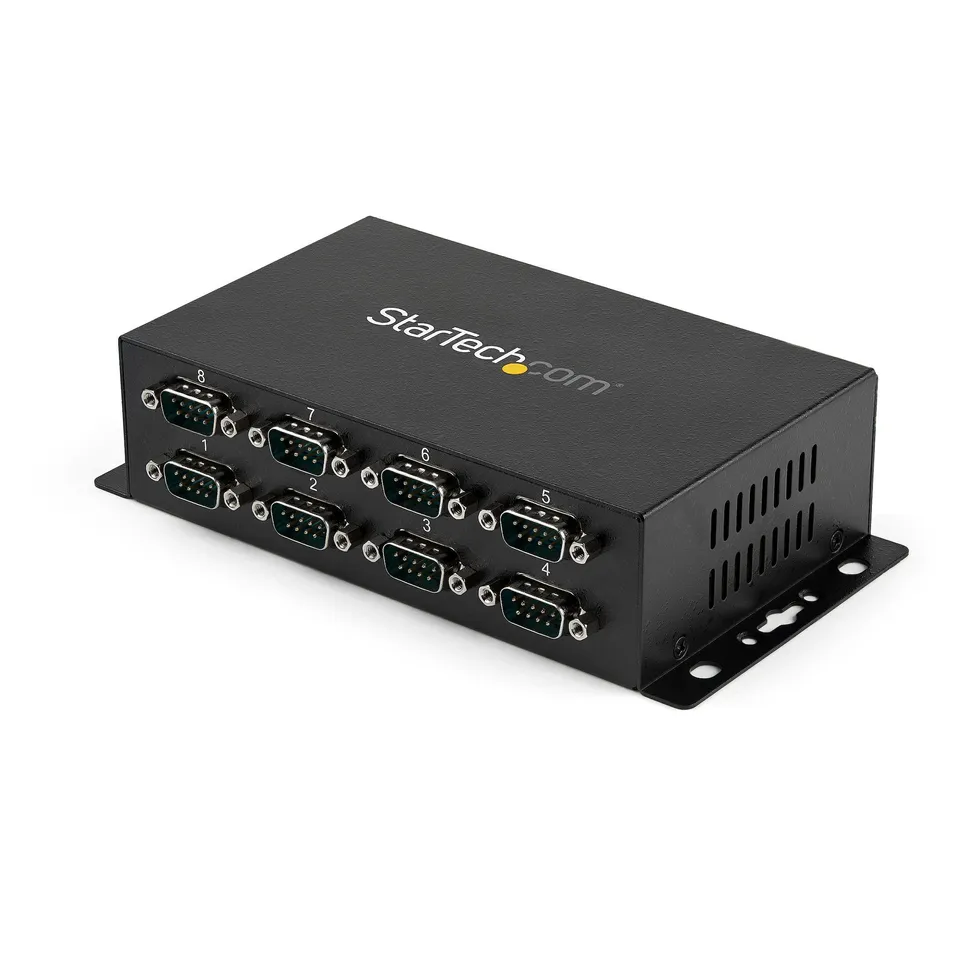 StarTech.com Adaptador Hub Serie RS232 8 Puertos Industrial Montaje en Riel DIN