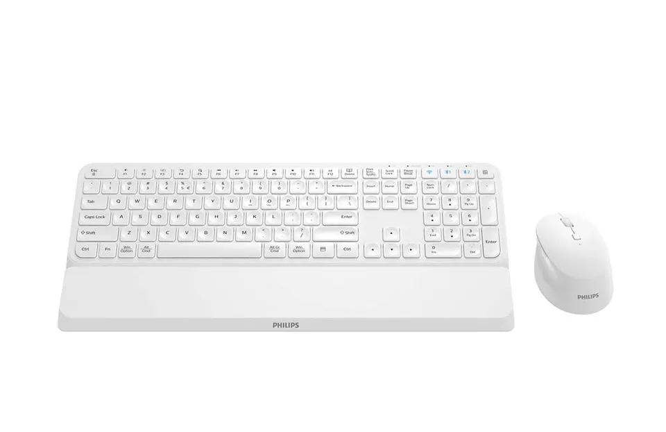 Philips SPT6607W/16 6000 Teclado & Ratón RF+BT QWERTY Inglés