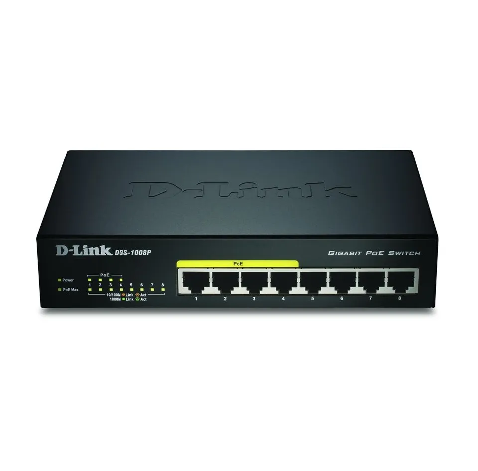 D-Link DGS-1008P/E Switch No Administrado L2 Ethernet PoE Negro