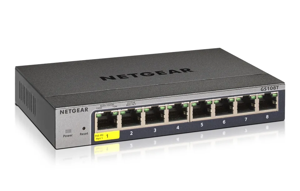 NETGEAR GS108Tv3 Switch Gestionado L2 Gigabit Ethernet Gris