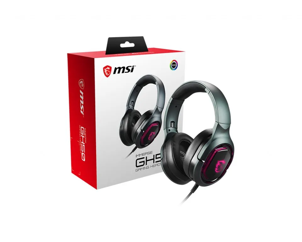 MSI Immerse GH50 Auriculares Diadema Juego Alámbrico Negro