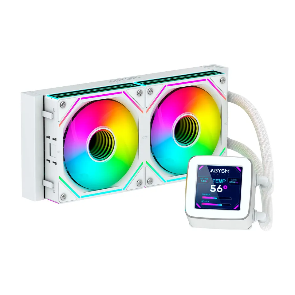 ABYSM AB324012 Sistema Refrigeración Líquida AIO 120mm Blanco