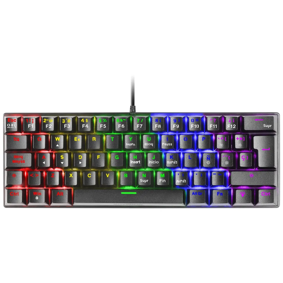 Mars Gaming MK60 Teclado Gaming USB QWERTY Español Negro