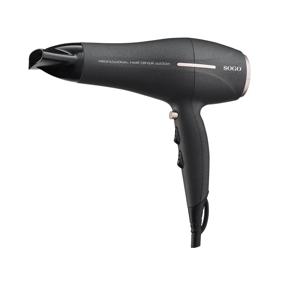 Sogo SEC-SS-3675 secador 2200W Negro/Rosa