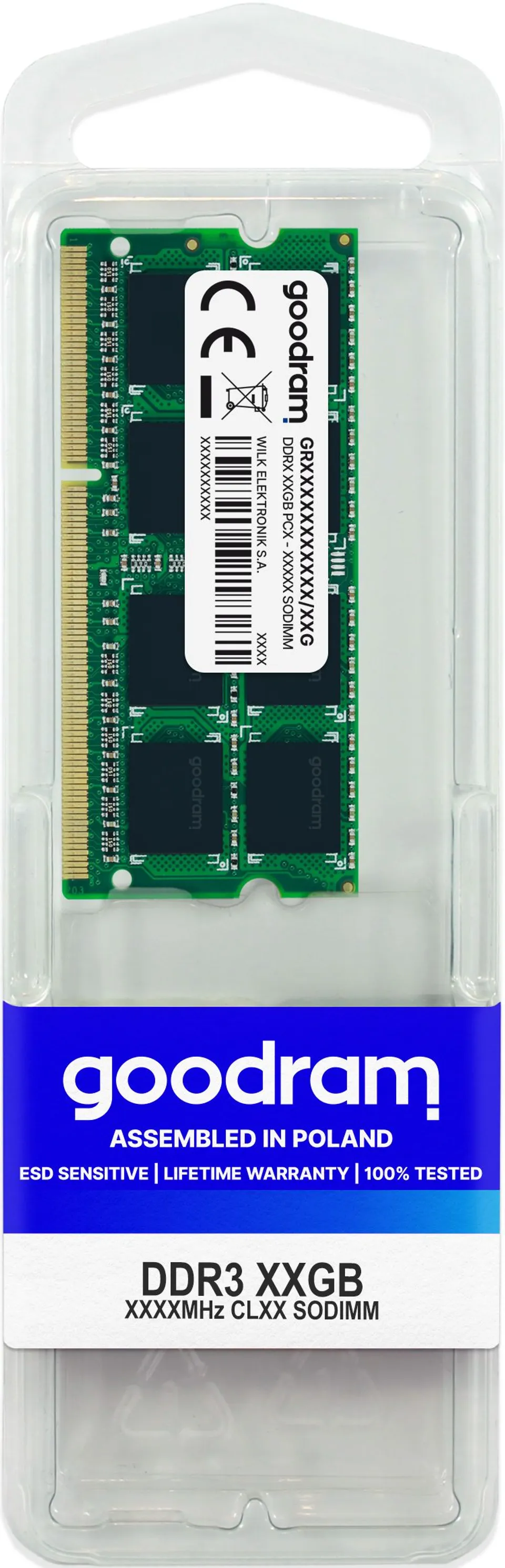 Goodram PC3-12800 DDR3 4GB 1600 MHz módulo de memoria