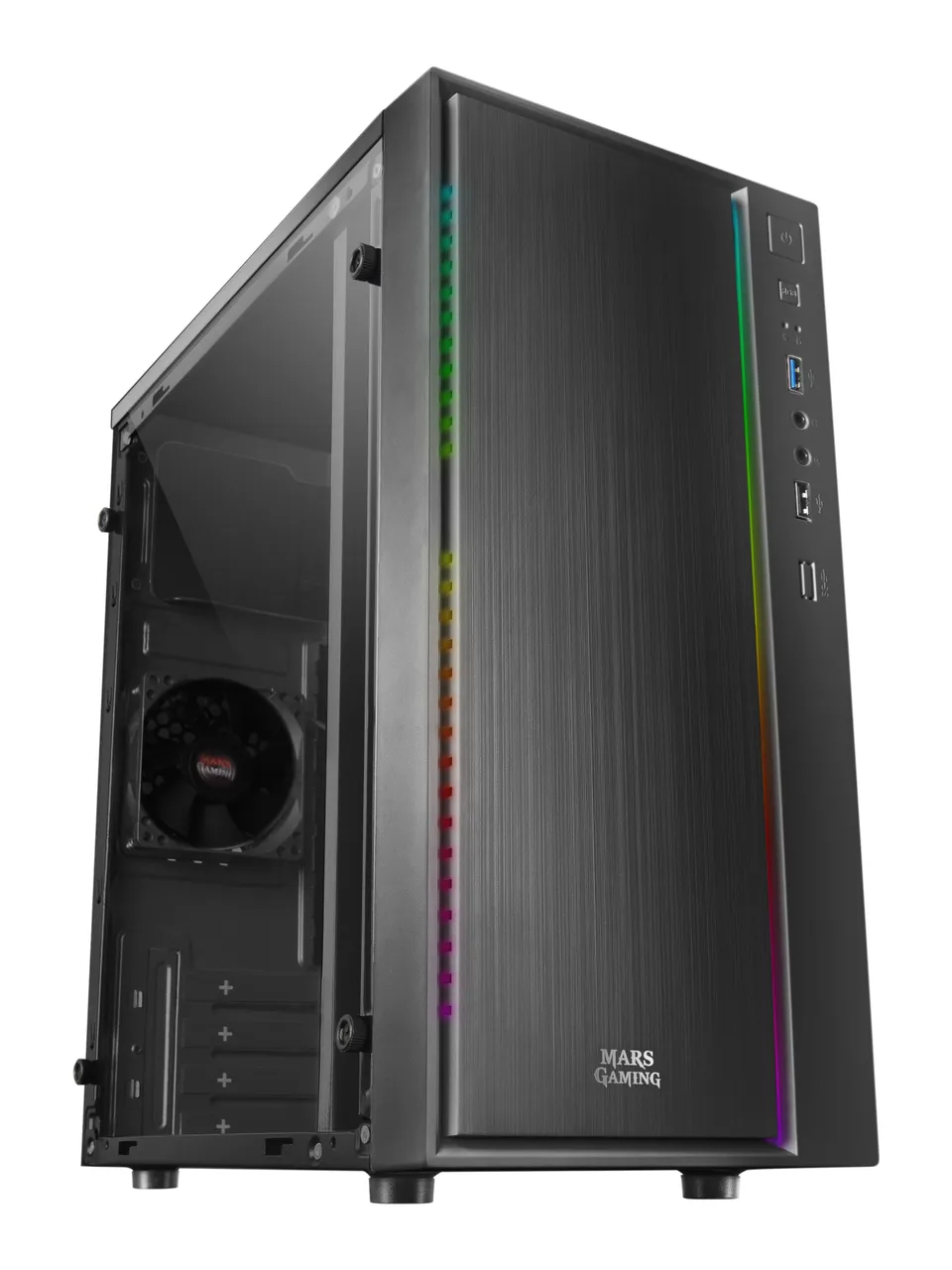 Mars Gaming MCM Caja Micro ATX ARGB 16 Modos Ventilador 8cm