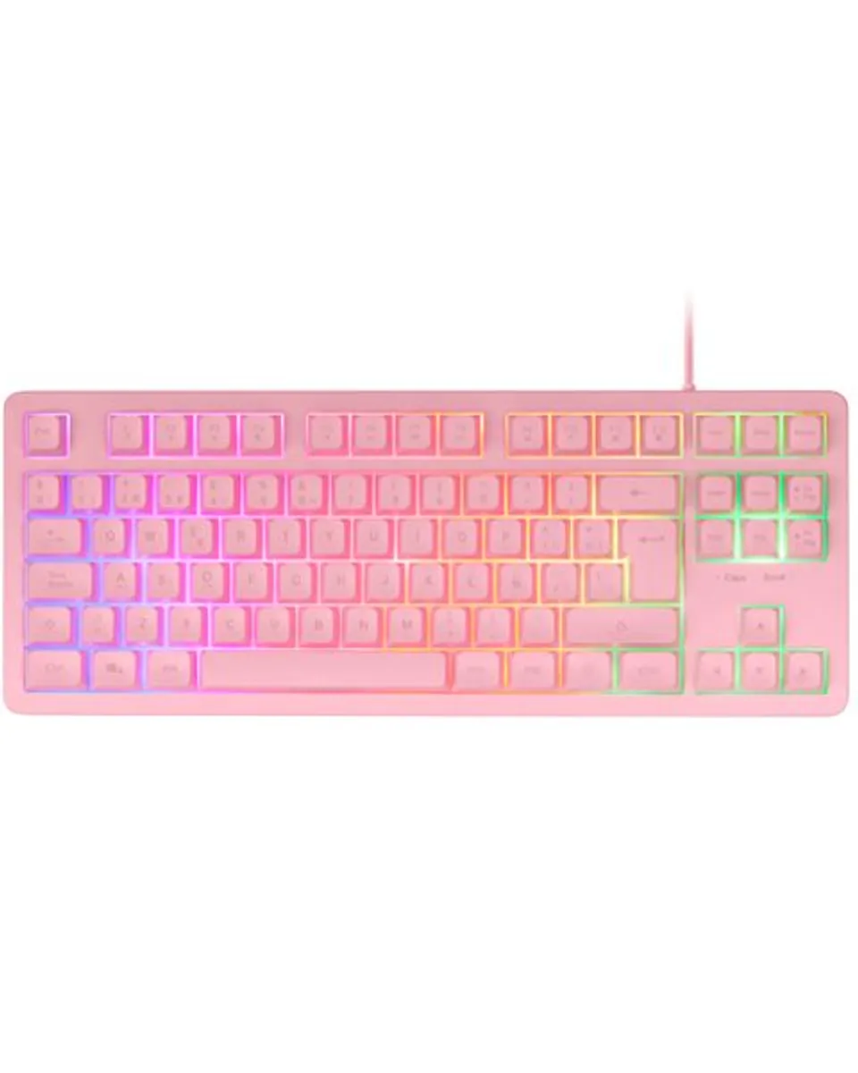 Mars Gaming MK023 Teclado Gaming TKL H-Mech RGBFR Rainbow Anti-ghosting Rosa Español