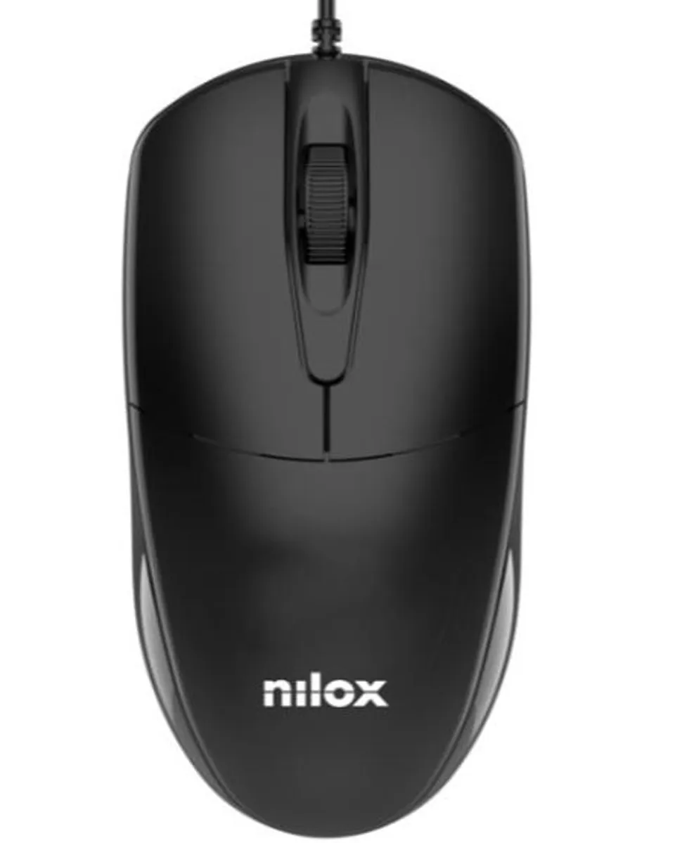 Nilox MOUSB1011 Ratón Óptico USB-A Oficina 1200 DPI