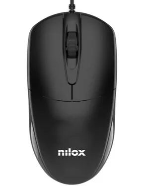 Nilox MOUSB1011 Ratón Óptico USB-A Oficina 1200 DPI