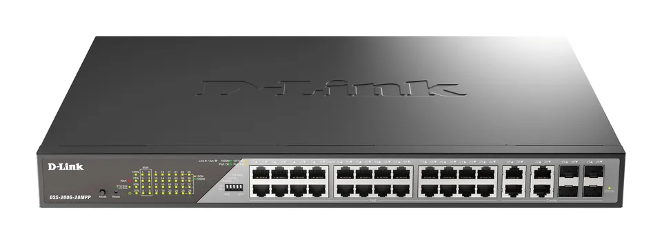 D-Link DSS-200G-28MPP Switch Gestionado L2 PoE 1U Gris