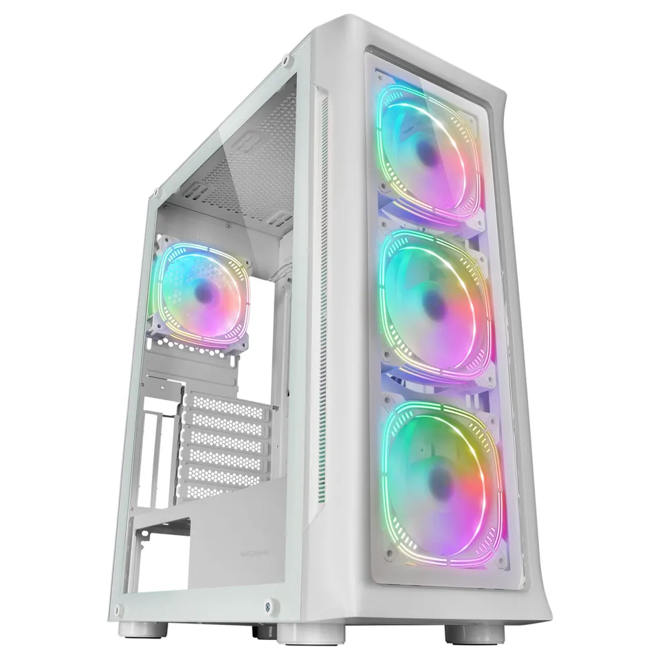 Mars Gaming MC-NEO Blanco XXL E-ATX, 5x ARGB, Cristal