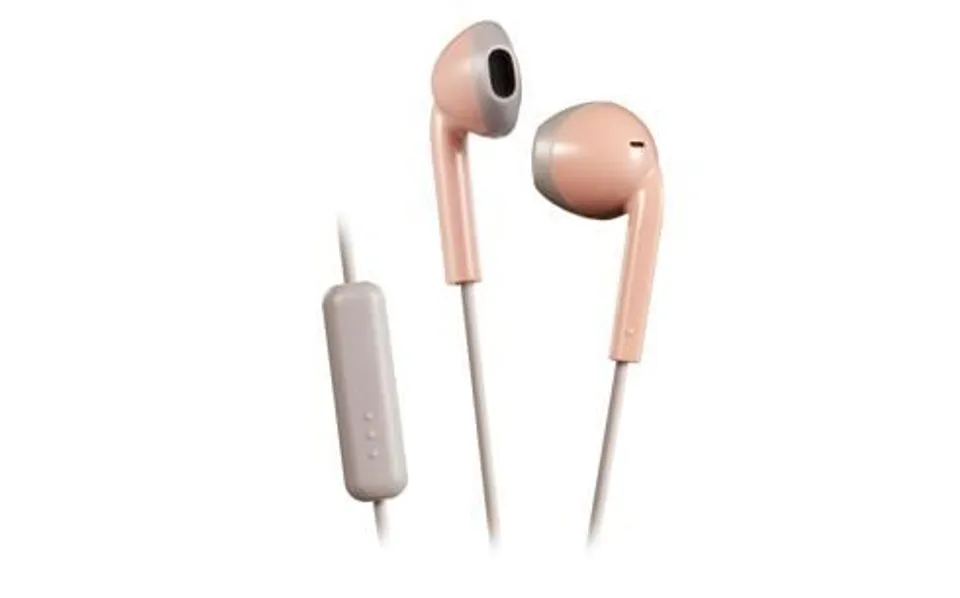 JVC HA-F19M-PT Auriculares Alámbricos c/Mic – Gris/Rosa