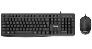 Nilox NXKME0012 Teclado y Ratón USB QWERTY Español Negro
