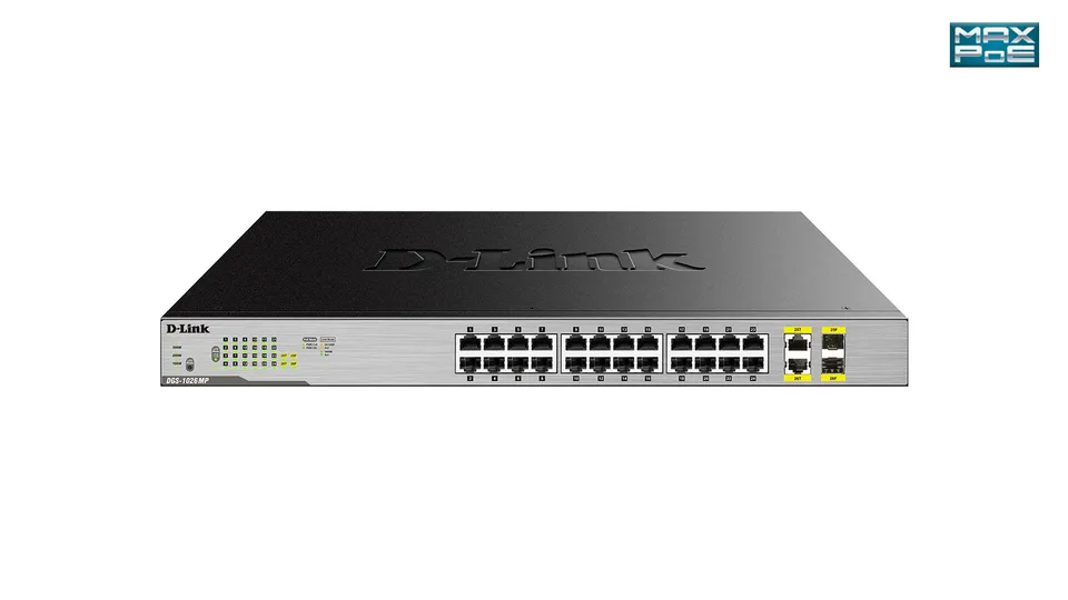 D-Link DGS-1026MP Switch No Administrado Gigabit Ethernet PoE Negro Gris