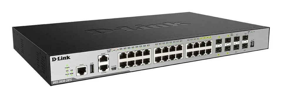 D-Link DGS-3630-28TC Switch gestionado L3 Gigabit Ethernet 1U Negro