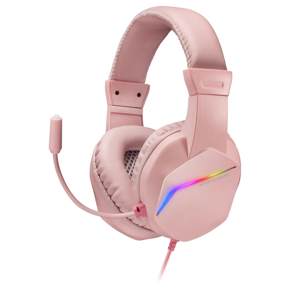 Mars Gaming MH122 Rosa FRGB Over-Ear Gaming Headset