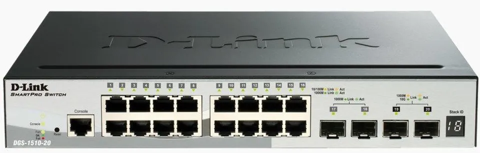 D-Link DGS-1510-20 Switch Gestionado L3 Gigabit Ethernet Negro