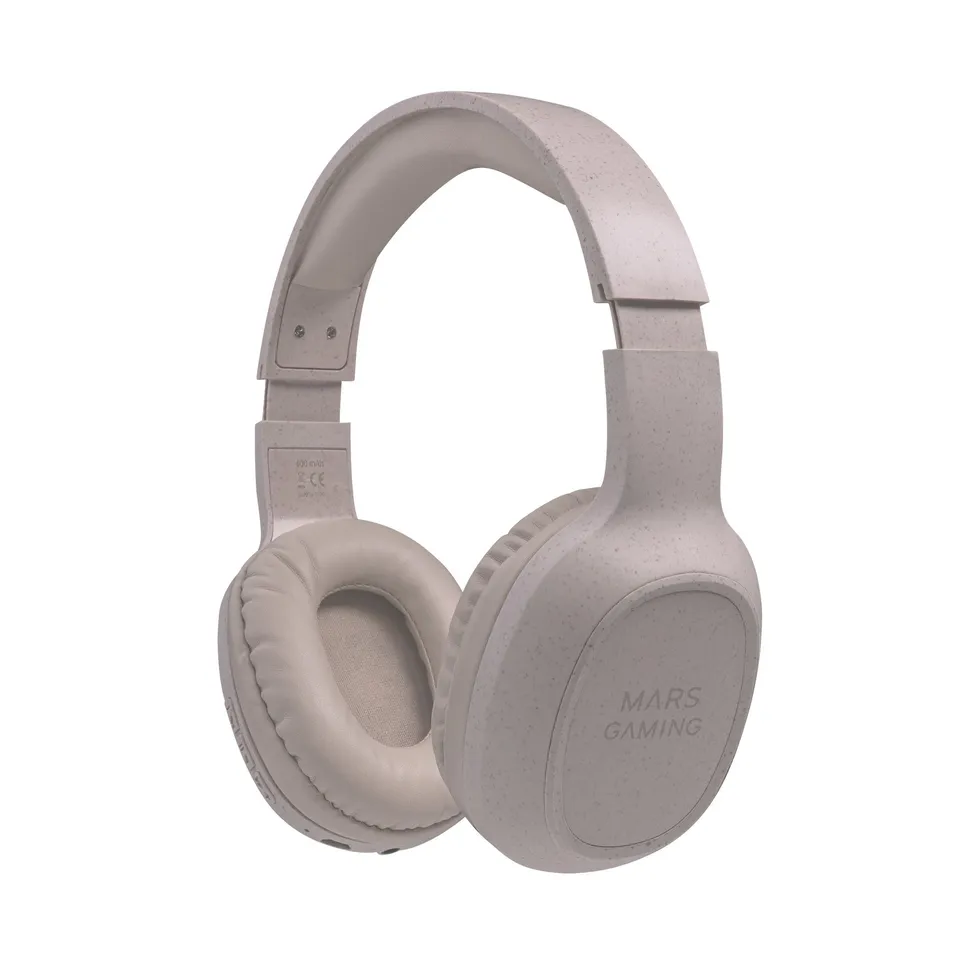 Mars Gaming MHW-ECO Auriculares BT5.1 Eco Wheat Straw Gris