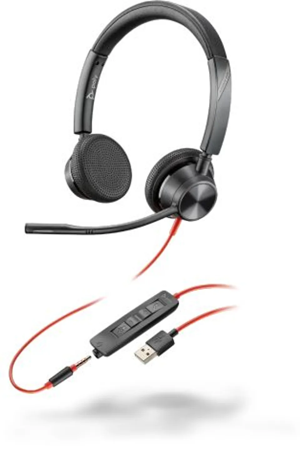 POLY 3325 Auriculares Diadema USB-A Llamadas & Música Negro