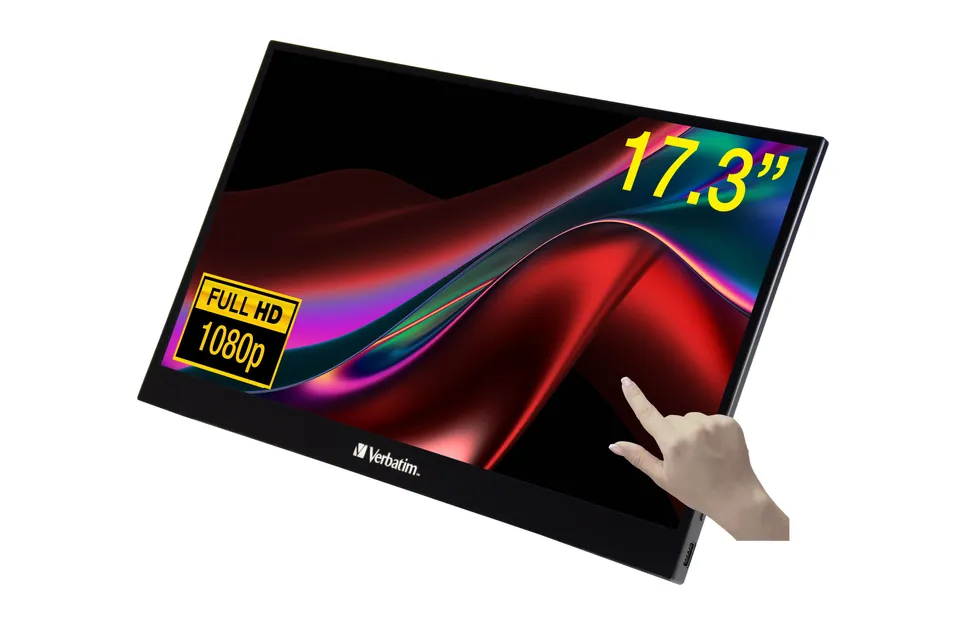 Verbatim 49593 Pantalla PC 43,9 cm Full HD Táctil Negra